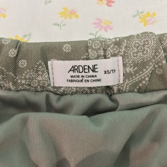 Summery Women’s Green Printed Two Piece Skirt and Cropped Top - Picture 2 of 4